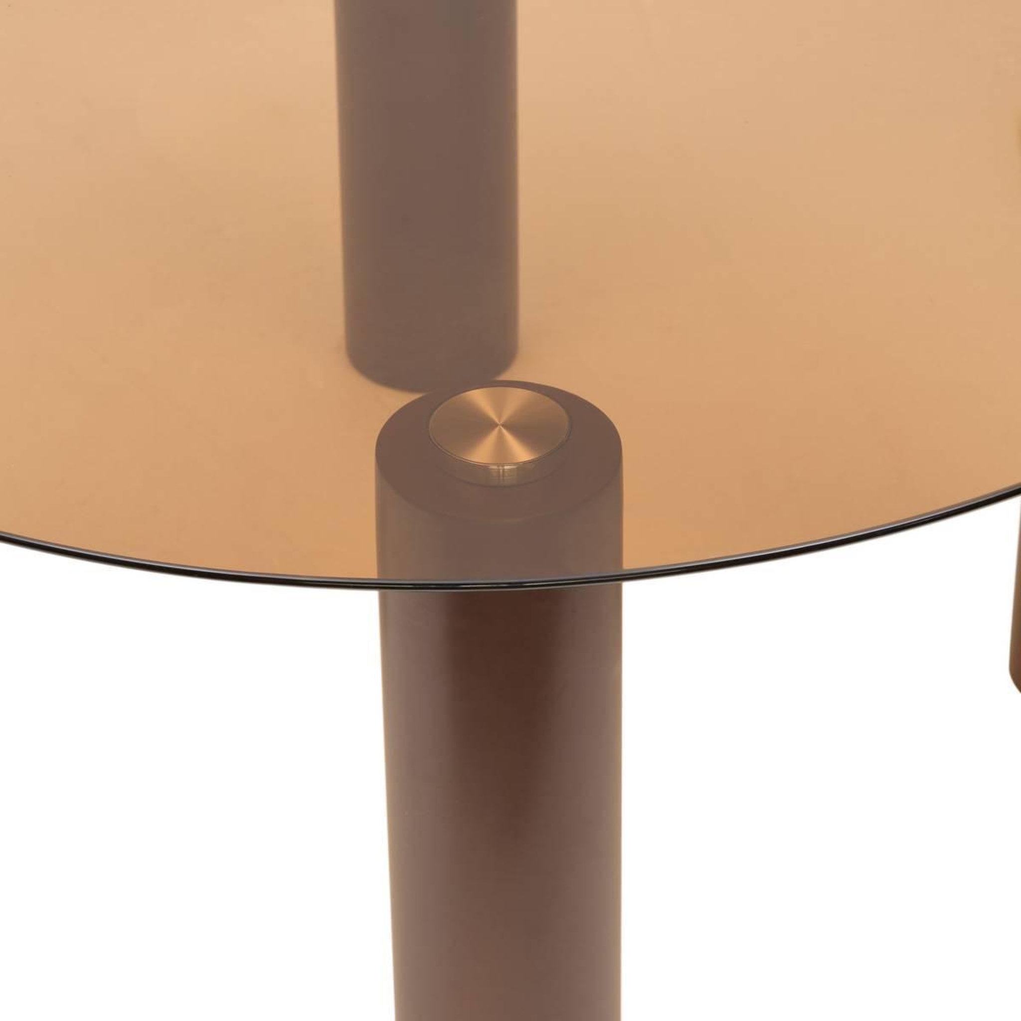 Voir la diapositive 2 : ATMOSPHERA Table basse en verre  ambra  80cm ambre