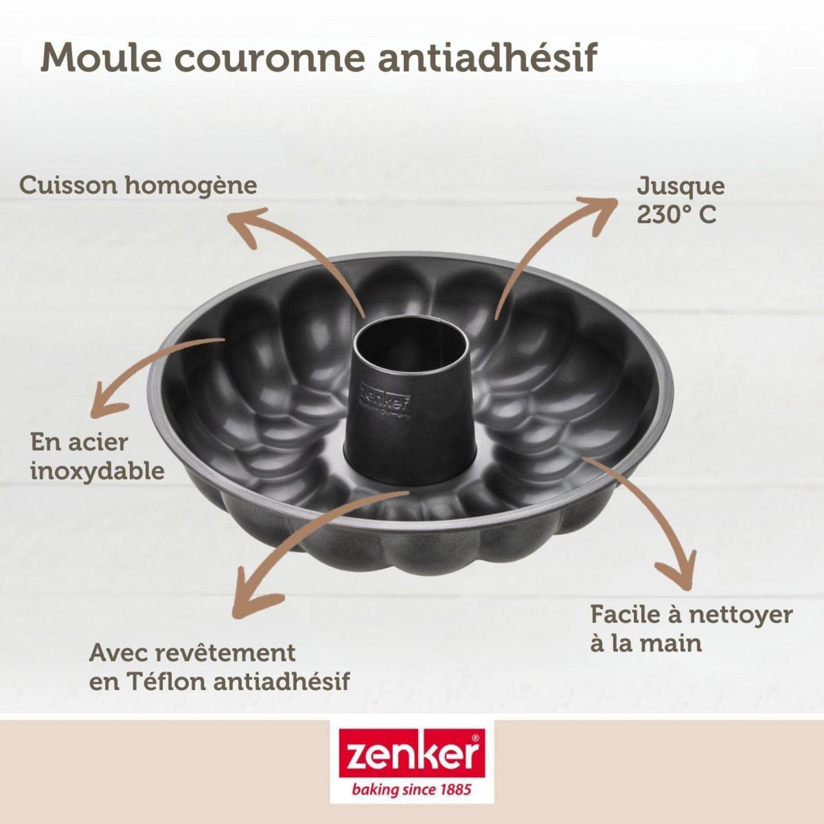 ZENKER Moule à pain avec cheminée 32 cm Zenker Black Metallic