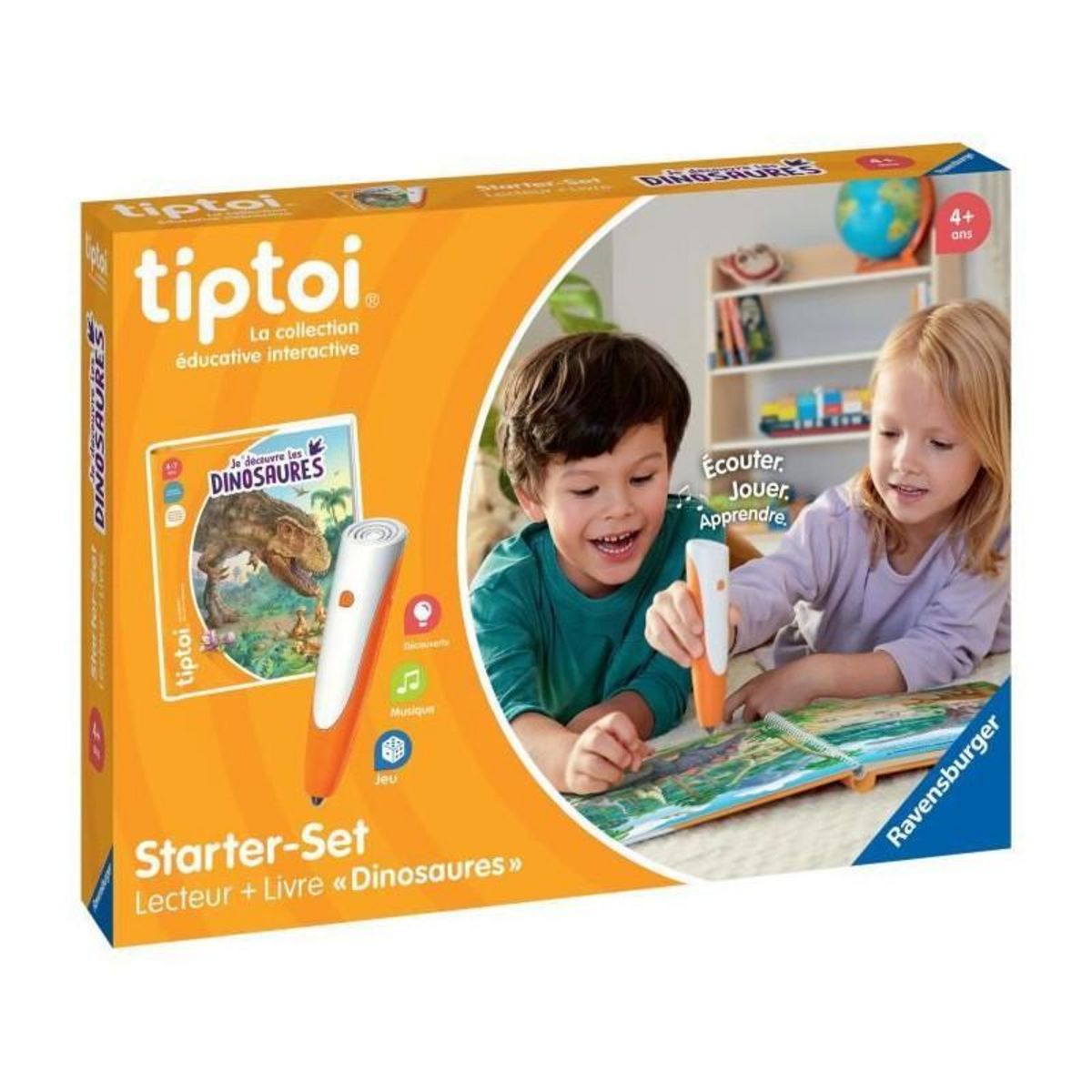 RAVENSBURGER Ravensburger-tiptoi Starter Dino-4005556001750-A partir de 4 ans