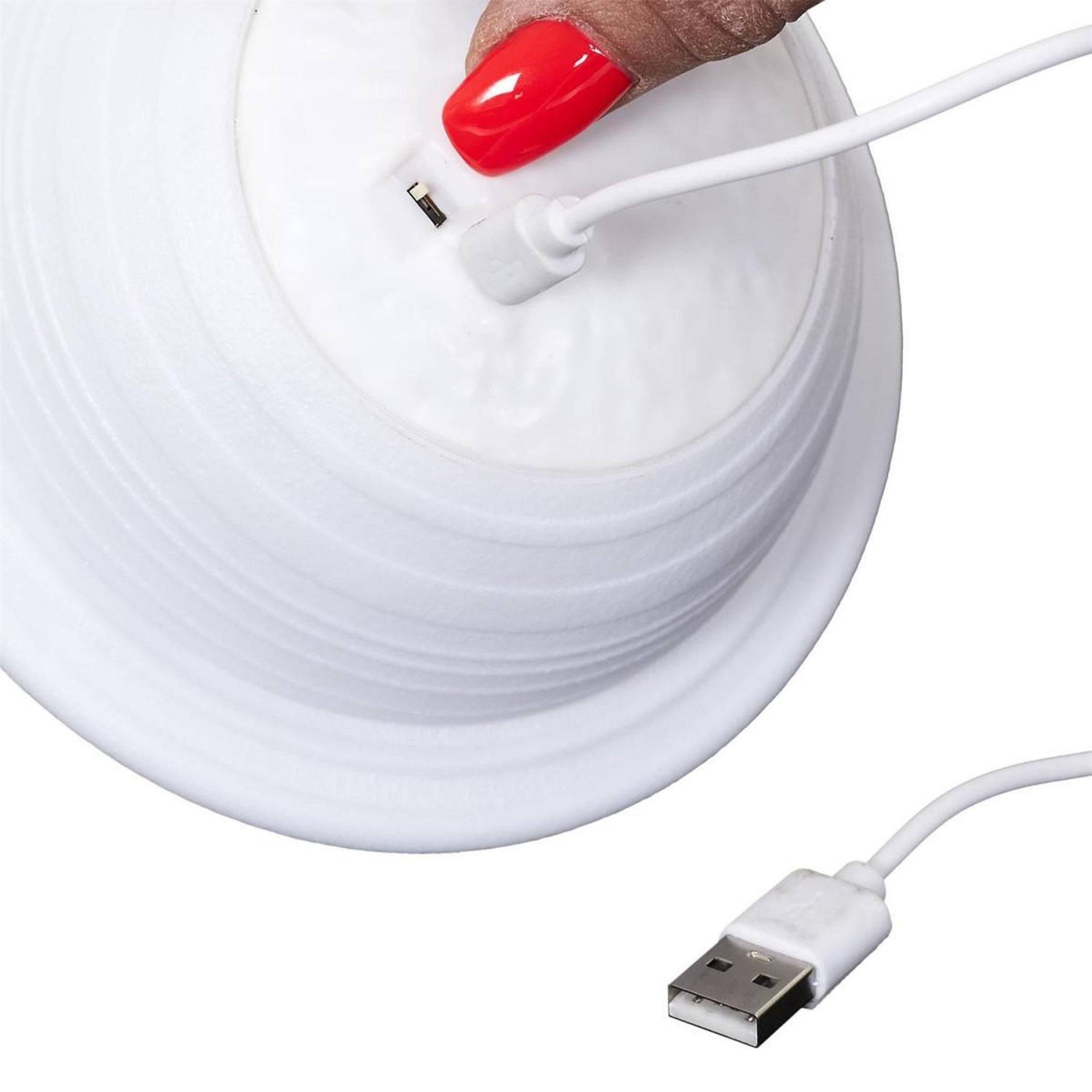 Voir la diapositive 4 : The Home Deco Factory Lampe à poser tactile  saturne  14cm blanc