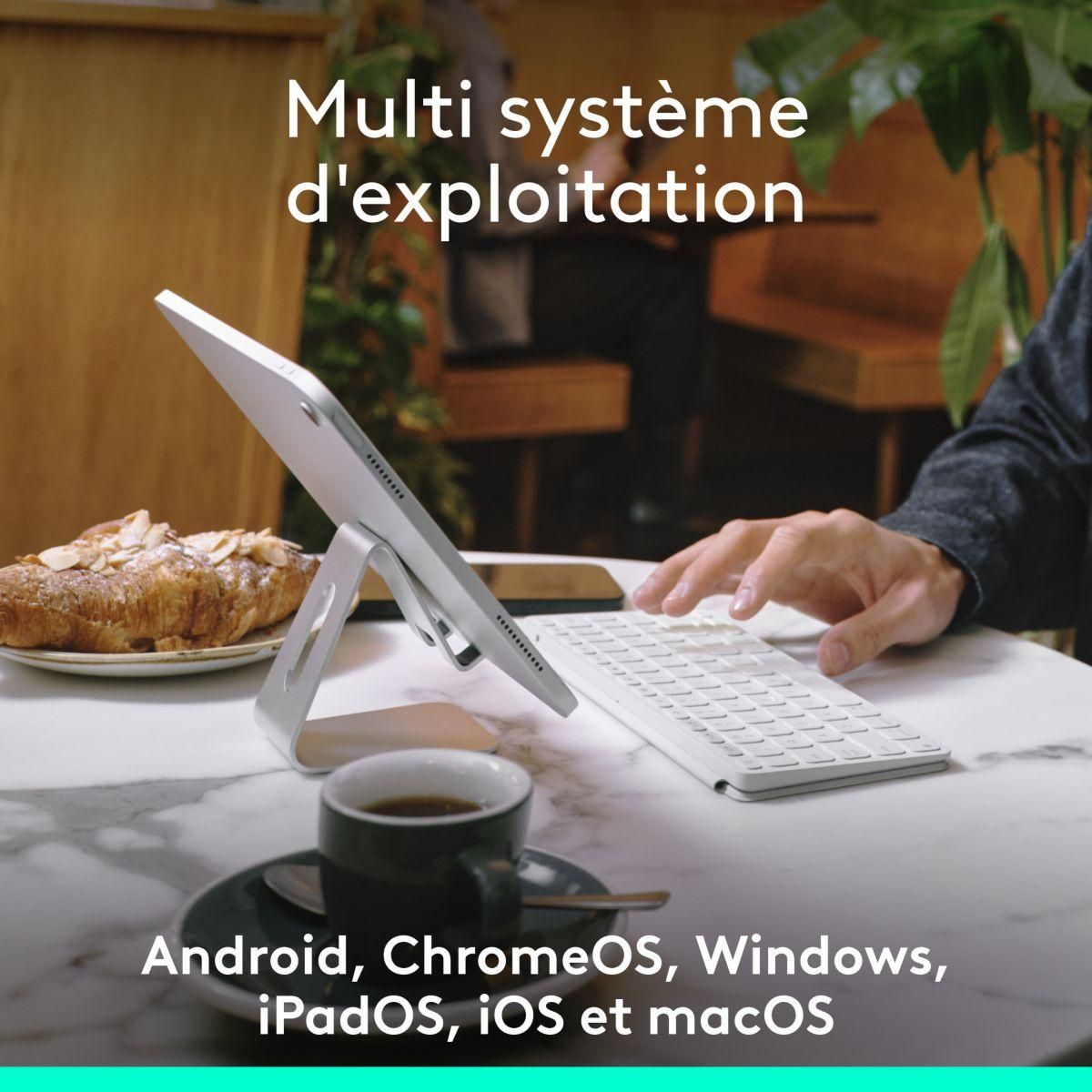 Logitech Etui Keys-To-Go 2 universel Gris Pale