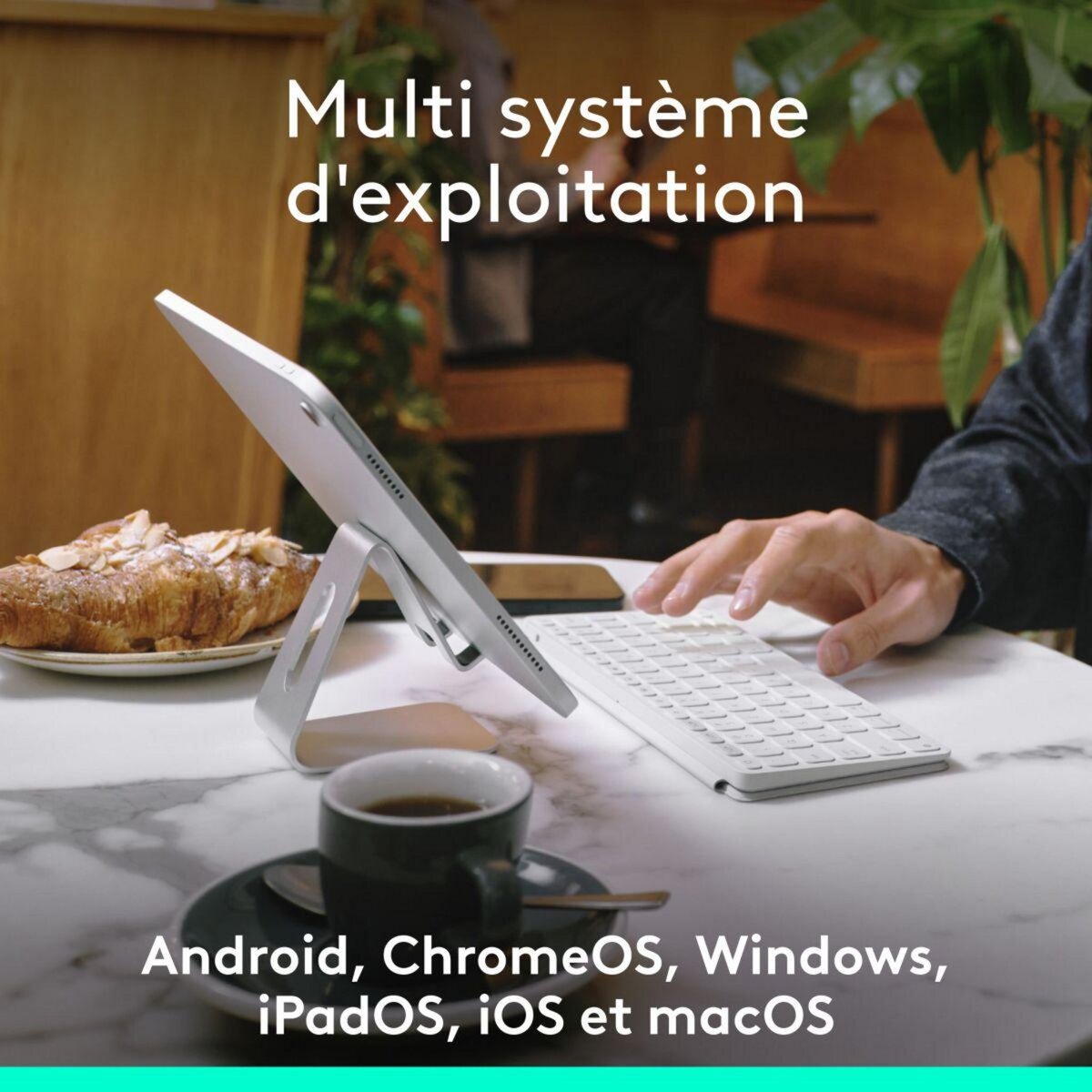 Logitech Etui Keys-To-Go 2 universel Gris Pale