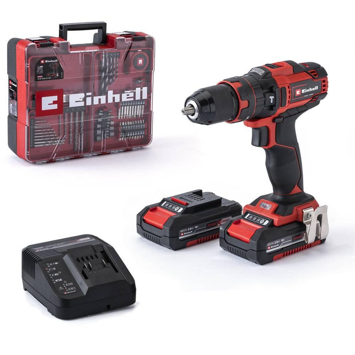 Einhell Perceuse à percussion sans fil Power X-Change TE-CD 18/40 Li-i +64 (2x2,0Ah)