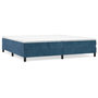 Voir la diapositive 2 : VIDAXL Sommier a lattes de lit et matelas Bleu fonce 200x200cm Velours
