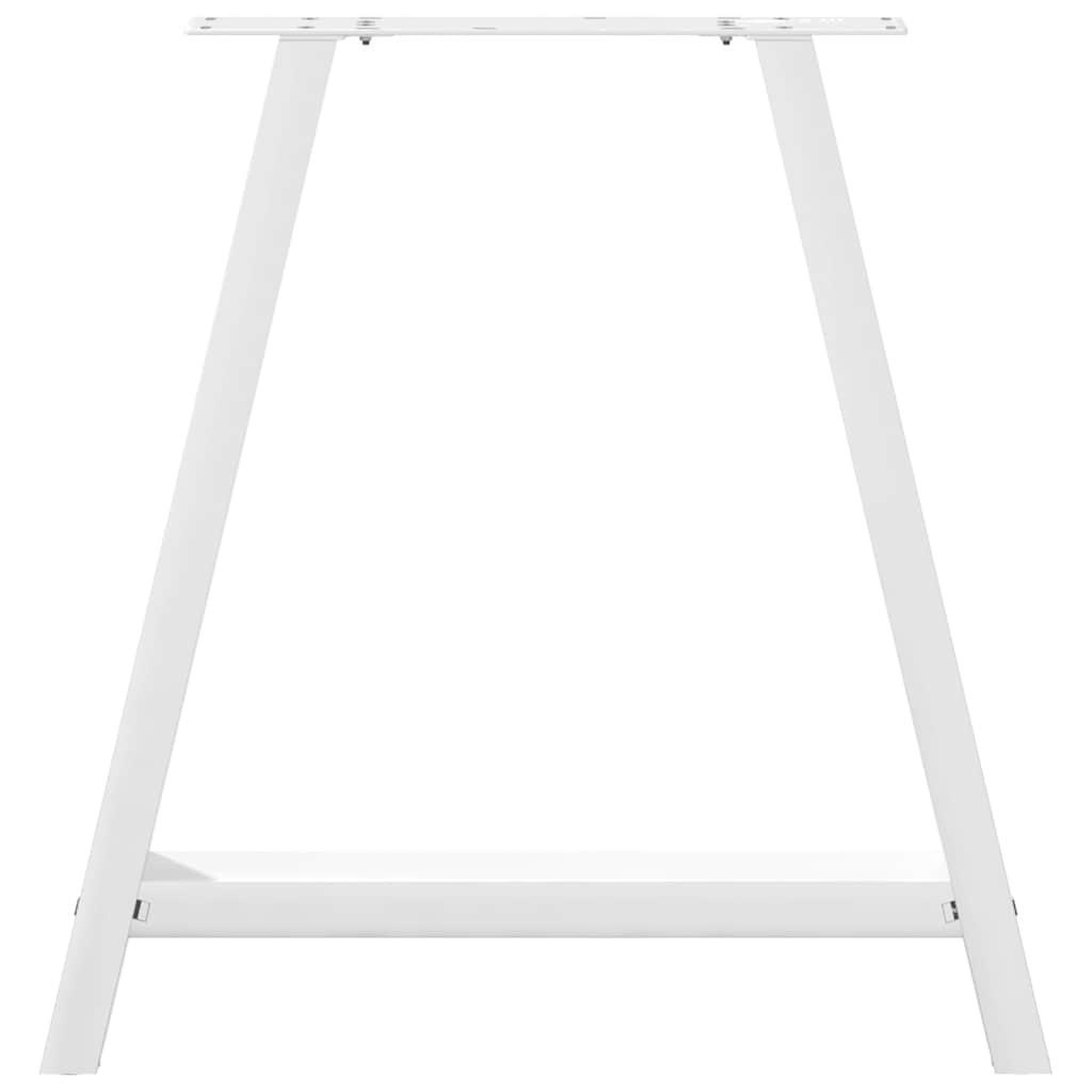 Voir la diapositive 5 : VIDAXL Pieds de table basse forme de A 2 pcs blanc 70x(72-73) cm acier
