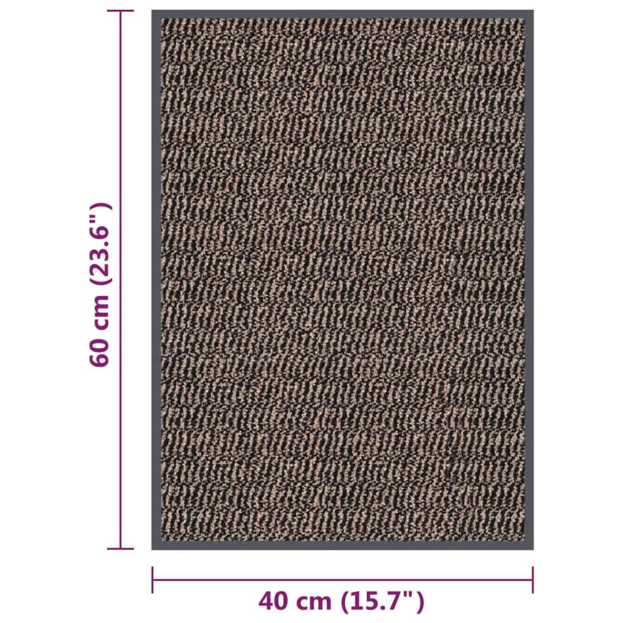 Voir la diapositive 5 : VIDAXL Paillasson touffete 40x60 cm Marron fonce