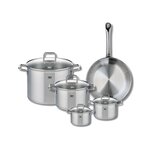 ELO Ensemble de 1 Poêle de cuisson 28 cm et 4 faitouts 12, 14, 20 et 26 cm Elo Profi Citrin