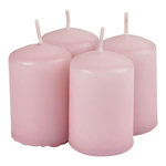Paris Prix Lot de 4 Bougies Pilier  Essentiel II  6cm Cerisier en Fleurs