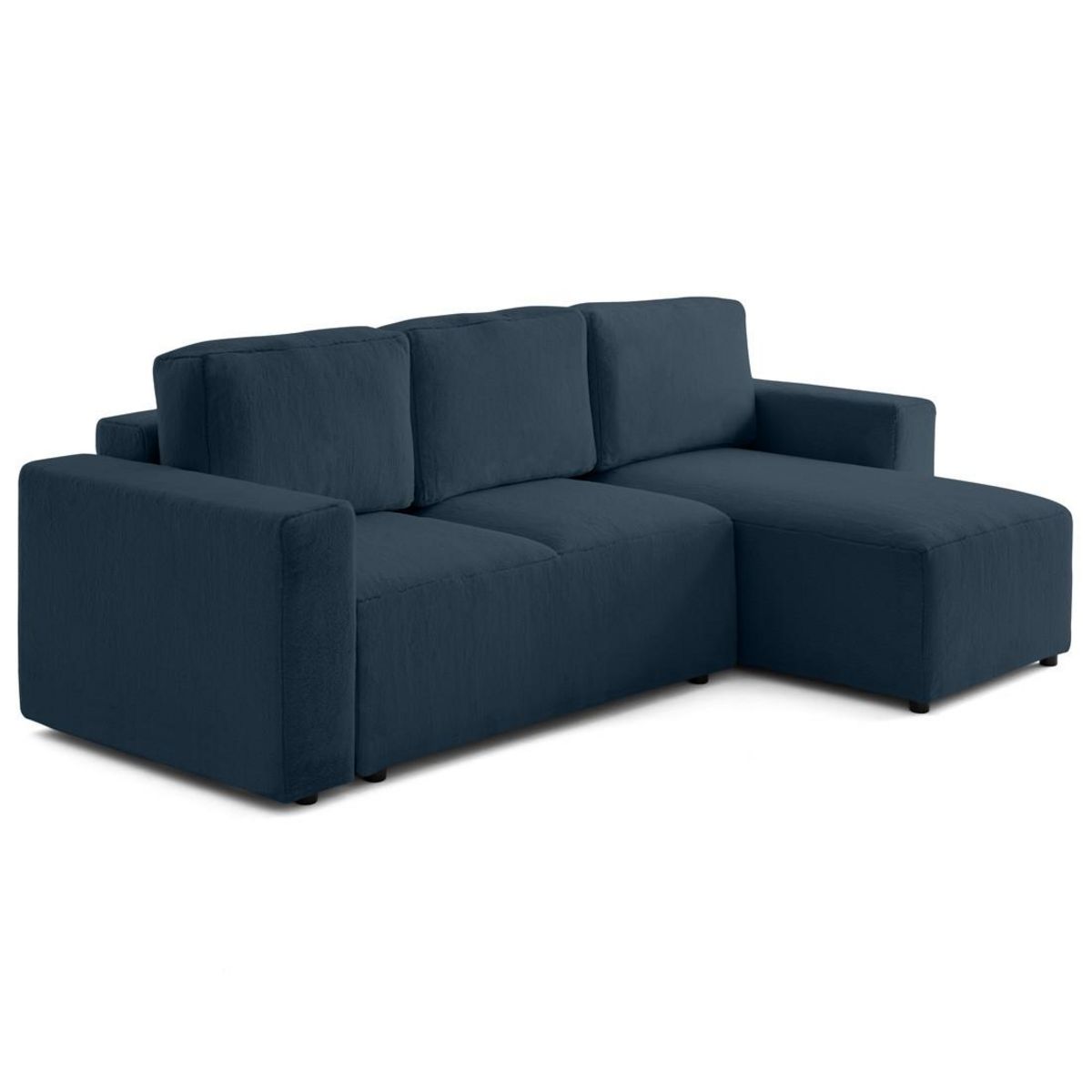 LISA DESIGN Livy - canapé d'angle réversible 4 places convertible avec coffre en fausse fourrure