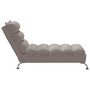 Voir la diapositive 5 : VIDAXL Chaise longue avec coussins taupe tissu
