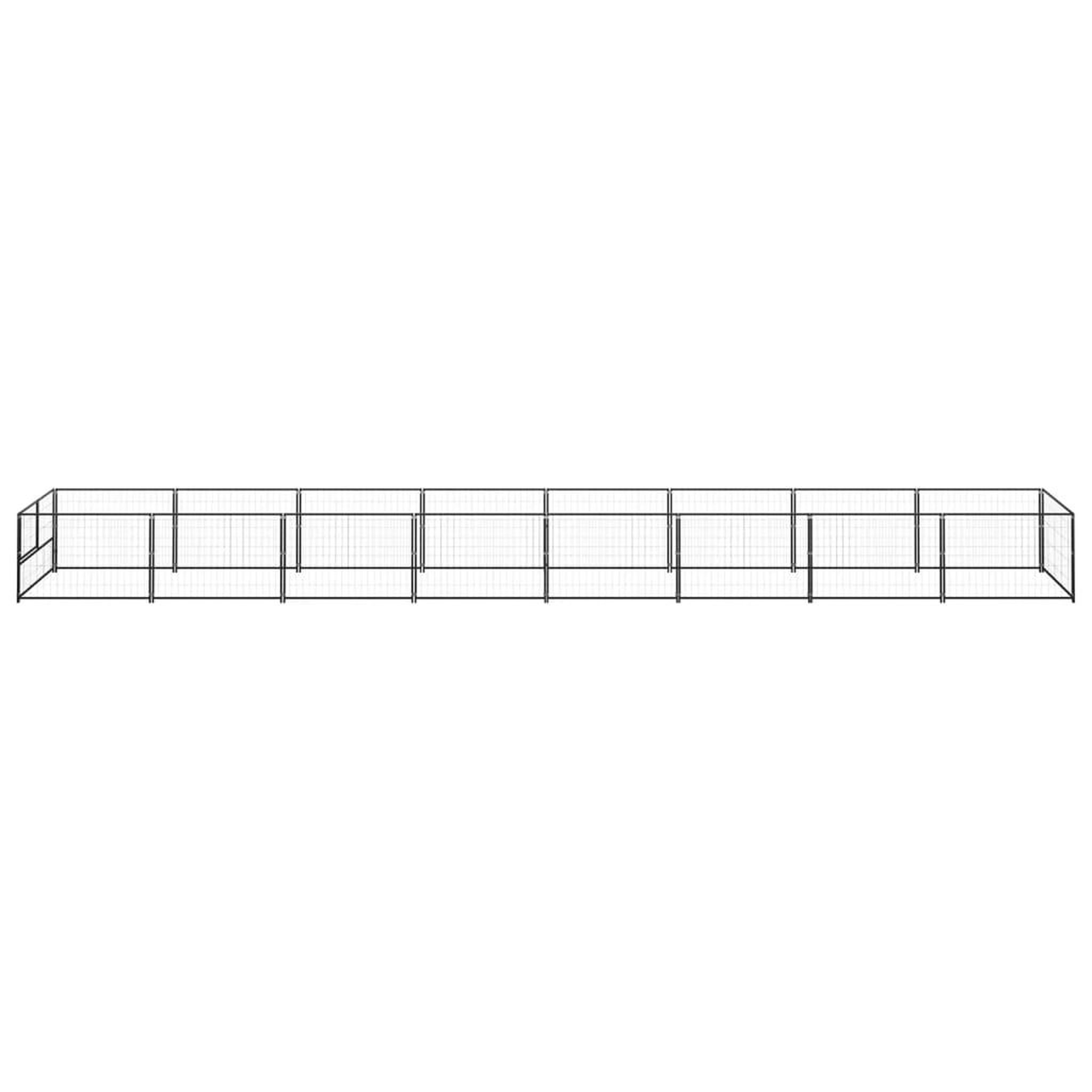 Voir la diapositive 2 : VIDAXL Chenil Noir 8 m² Acier
