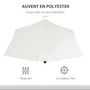 Voir la diapositive 6 : OUTSUNNY Demi parasol, parasol de balcon 5 entretoises métal polyester 2,69L x 1,38l x 2,36H m crème