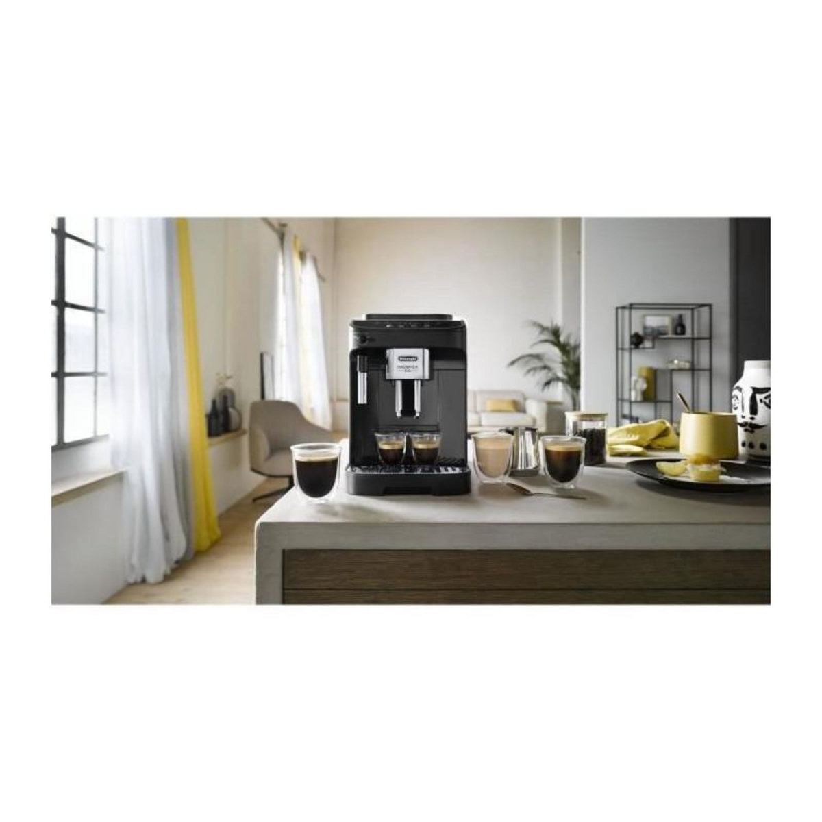 DELONGHI DELONGHI ECAM290.22.B - Machine a cafe Expresso Broyeur Magnifica Evo - 1450W - 3 boissons - 1,8L - 250g de grains