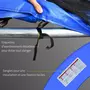 HOMCOM Couvre-ressort trampoline Ø 244 cm - coussin de protection des ressorts - rembourrage 1,5 cm - PVC bleu