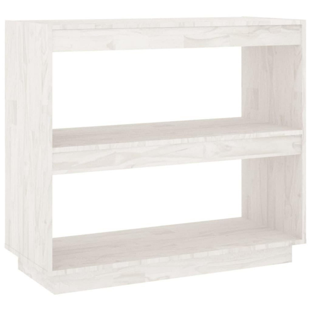 VIDAXL Bibliotheque Blanc 80x35x71 cm Bois de pin massif