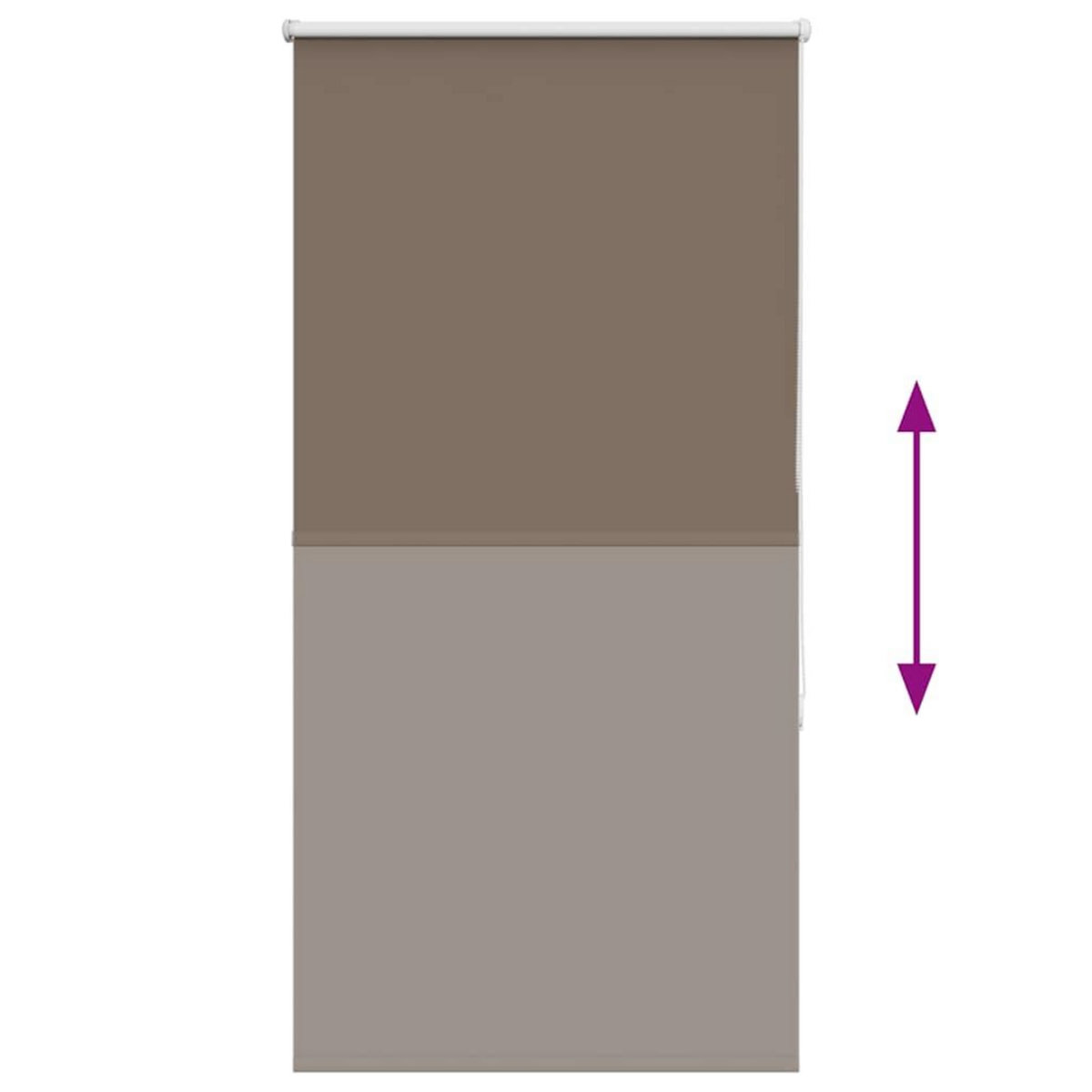 VIDAXL Store enrouleur occultant cafe 80x130cm largeur du tissu 75,7cm