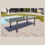 Voir la diapositive 6 : Table de jardin rectangulaire - 10/12 places - Aluminium et plateau en verre - Anthracite - TOLEDE