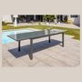 Voir la diapositive 6 : Table de jardin rectangulaire - 10/12 places - Aluminium et plateau en verre - Anthracite - TOLEDE