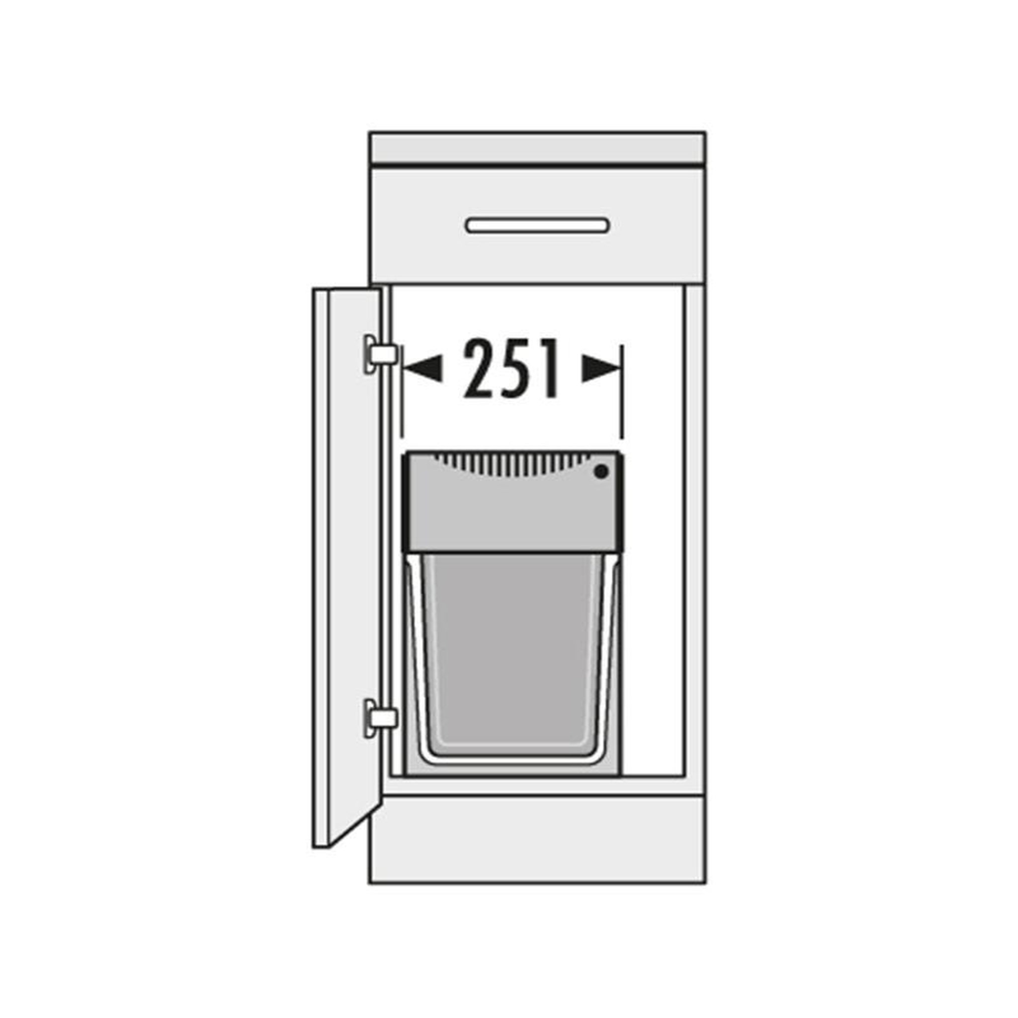 Voir la diapositive 5 : HAILO Poubelle de cuisine tri sélectif 2 bacs encastrable 30l (15+15) hailo tandem