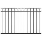 VIDAXL Panneau de cloture Acier 1,7x1 m Noir
