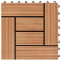 Voir la diapositive 5 : VIDAXL Carreau de terrasse 11 pcs WPC 30 x 30 cm 1 m^2 Couleur Teck