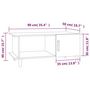 Voir la diapositive 6 : VIDAXL Table basse Blanc brillant 90x50x40 cm Bois d'ingenierie