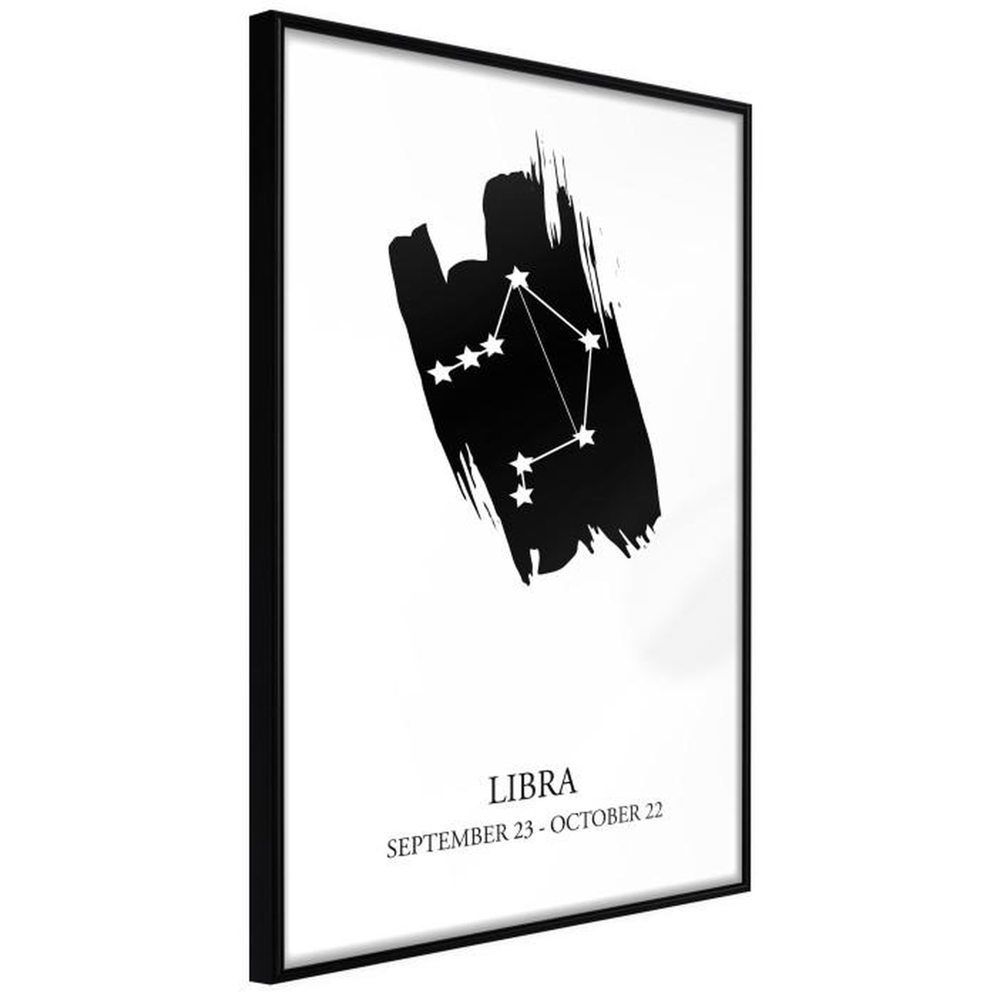 Paris Prix Affiche Murale Encadrée  Zodiac Libra I. Coloris disponibles : Noir, Jaune