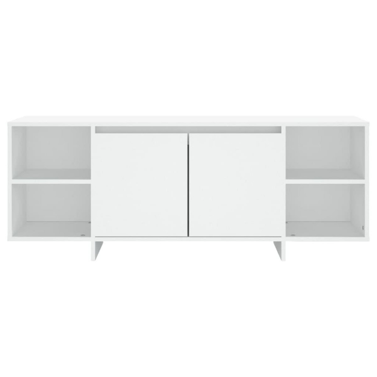 VIDAXL Meuble TV blanc 130x35x50 cm bois d'ingenierie