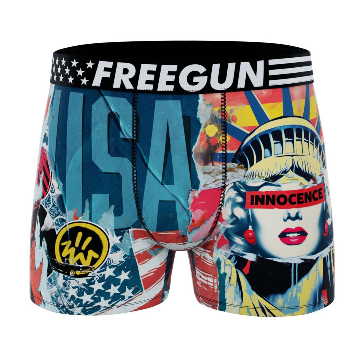 FREEGUN Lot de 4 boxers homme Pop Art Style