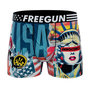 Voir la diapositive 6 : FREEGUN Lot de 4 boxers homme Pop Art Style