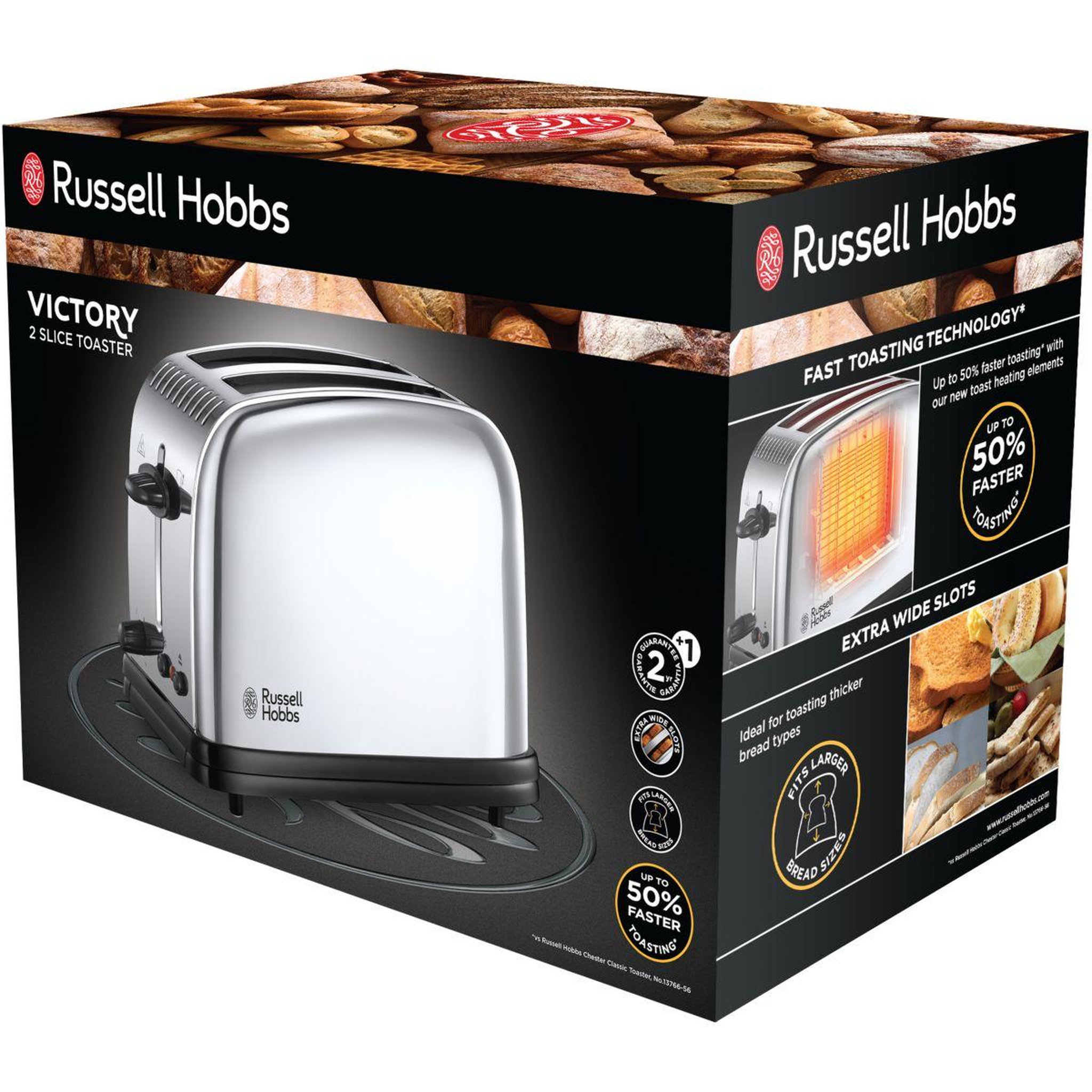 Voir la diapositive 2 : Russell Hobbs Toaster 23311-56 chester inox