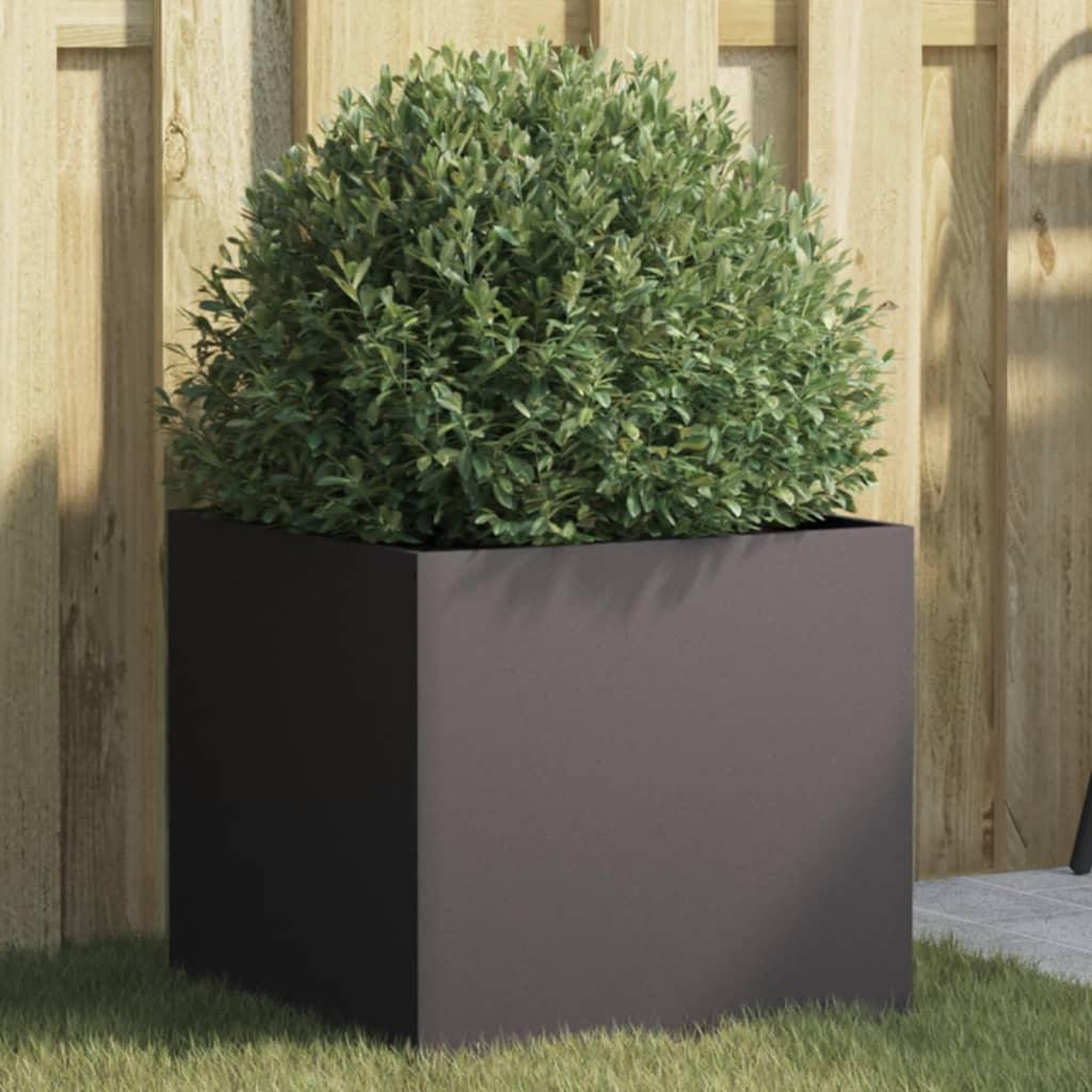 VIDAXL Jardiniere noir 42x40x39 cm acier