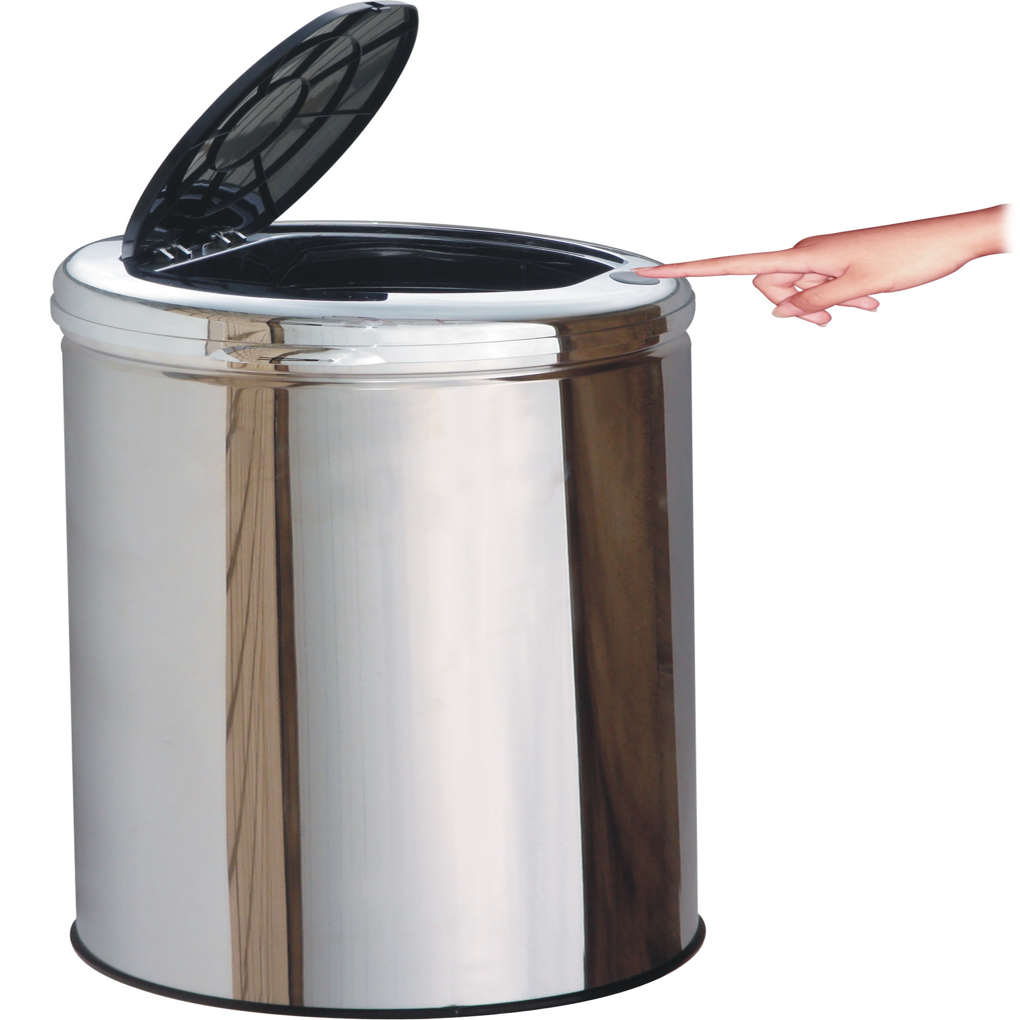 Voir la diapositive 2 : KITCHEN MOVE Poubelle One Touch 42L Chrome TOKYO