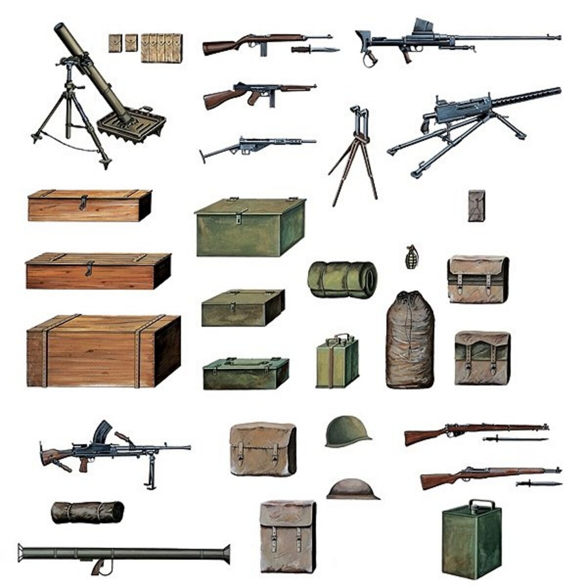 Italeri Accessoires militaires : Equipements et armement Alliés WWII pas  cher 