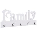 VIDAXL Porte-manteau mural FAMILY 74x29,5 cm