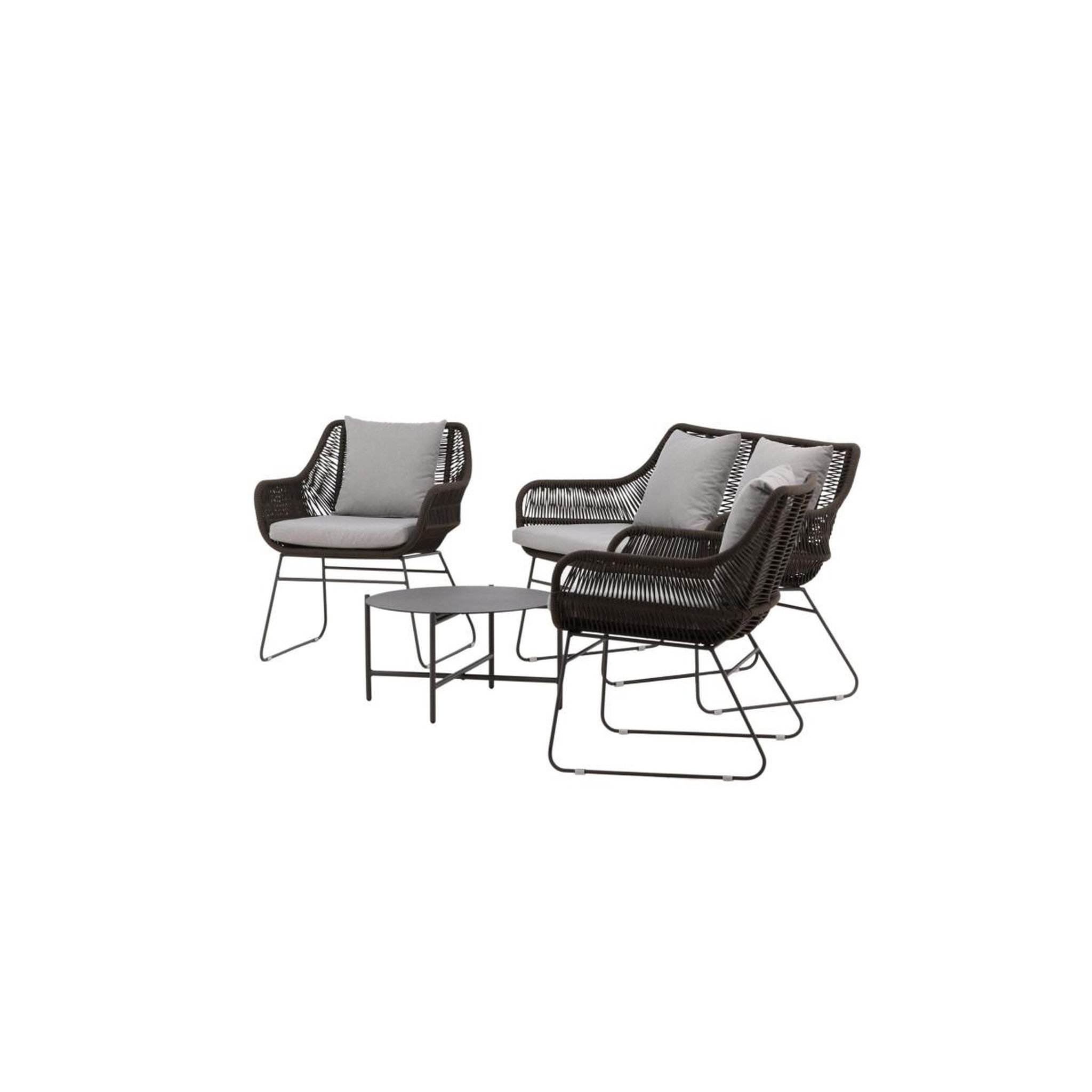 Voir la diapositive 3 : Paris Prix Salon de jardin  davao  133cm marron & gris