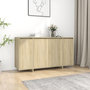 Voir la diapositive 1 : VIDAXL Buffet chene sonoma 135x41x75 cm bois d'ingenierie