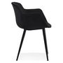 Voir la diapositive 3 : Paris Prix Fauteuil Design en Velours  Javier  80cm Noir