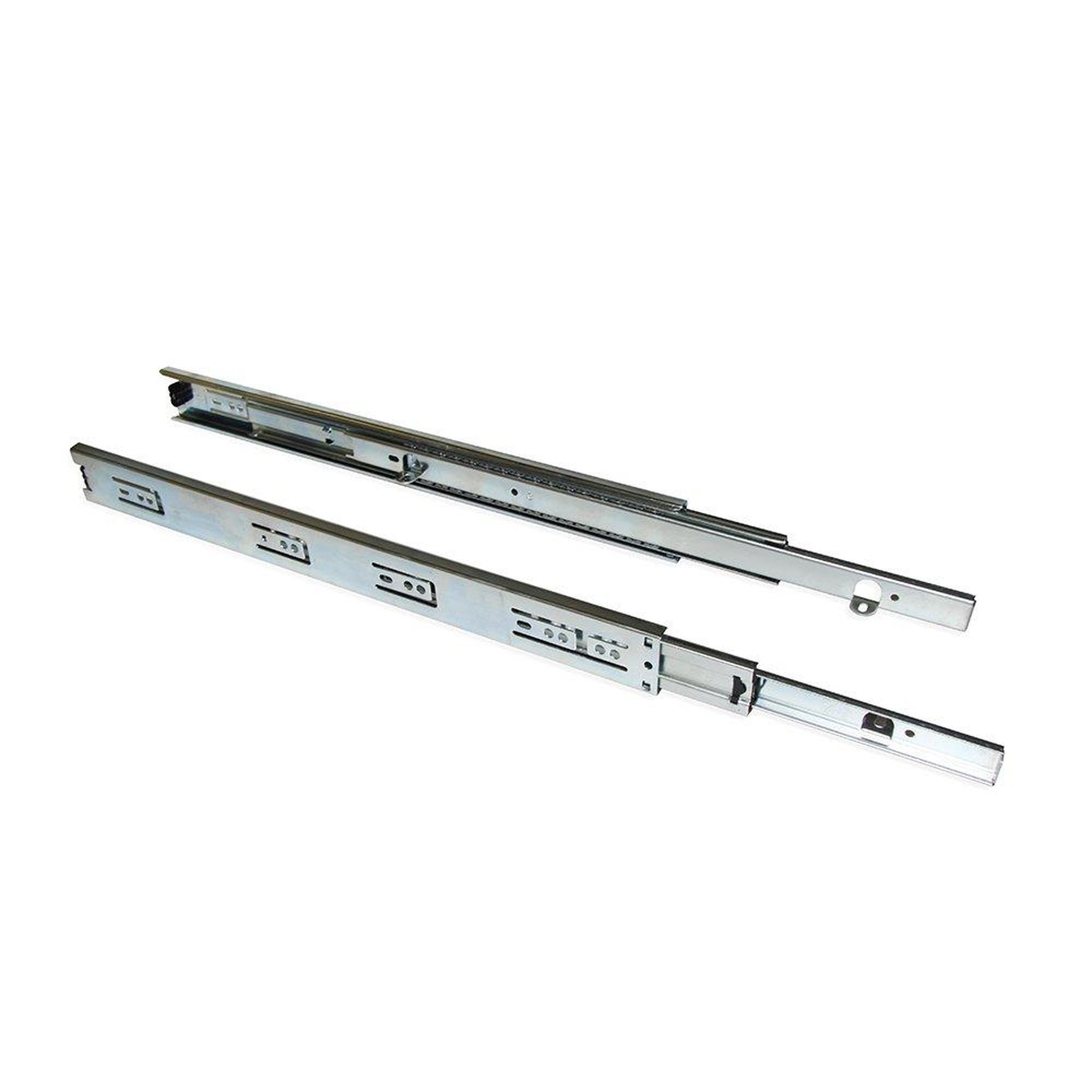 EMUCA SRL Paire de coulisses à billes pour tiroir à sortie totale 45 mm x L 600 mm avec équerres