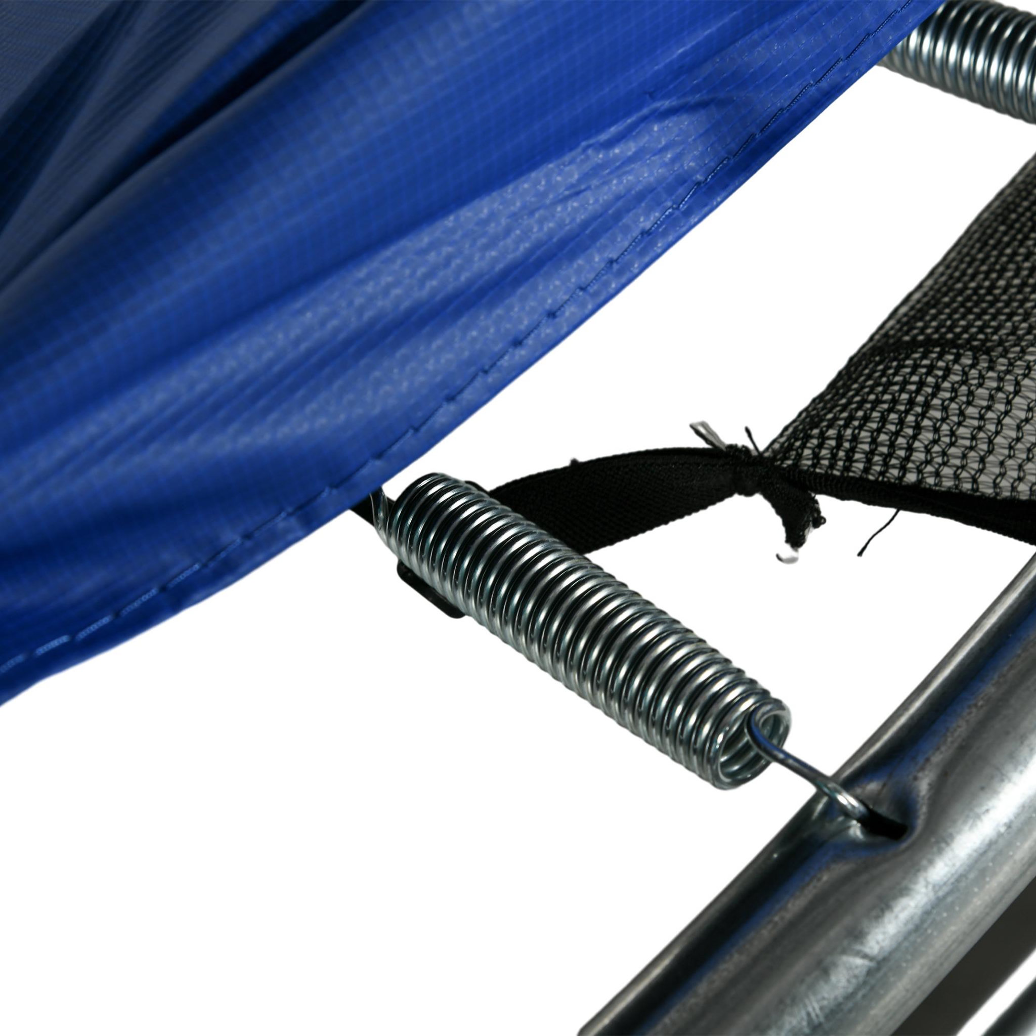 Voir la diapositive 4 : HOMCOM Trampoline d'extérieur Ø 180 cm avec filet de sécurité, poteaux rembourrés et échelle