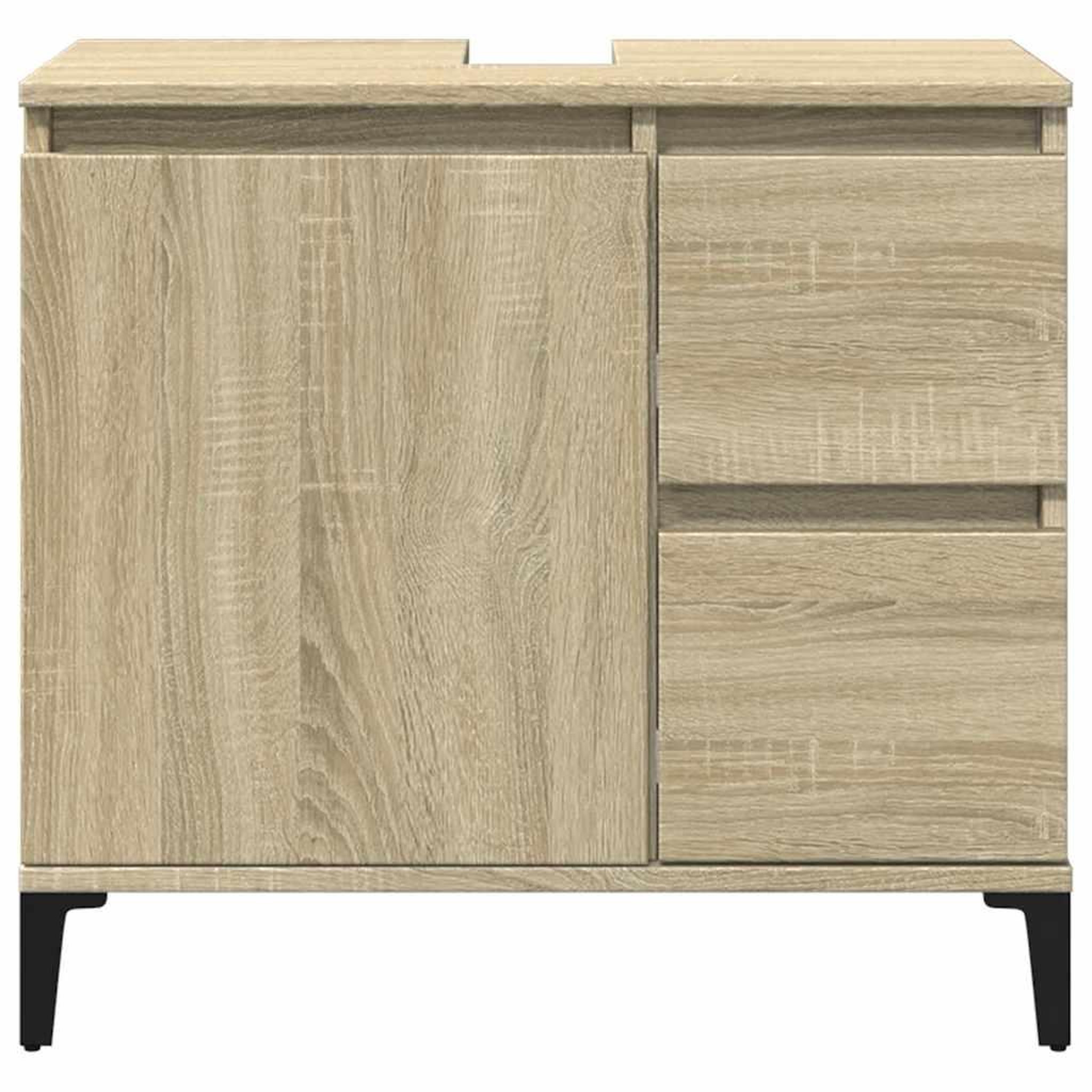 Voir la diapositive 4 : VIDAXL Armoire salle de bain chene sonoma 65x33x60 cm