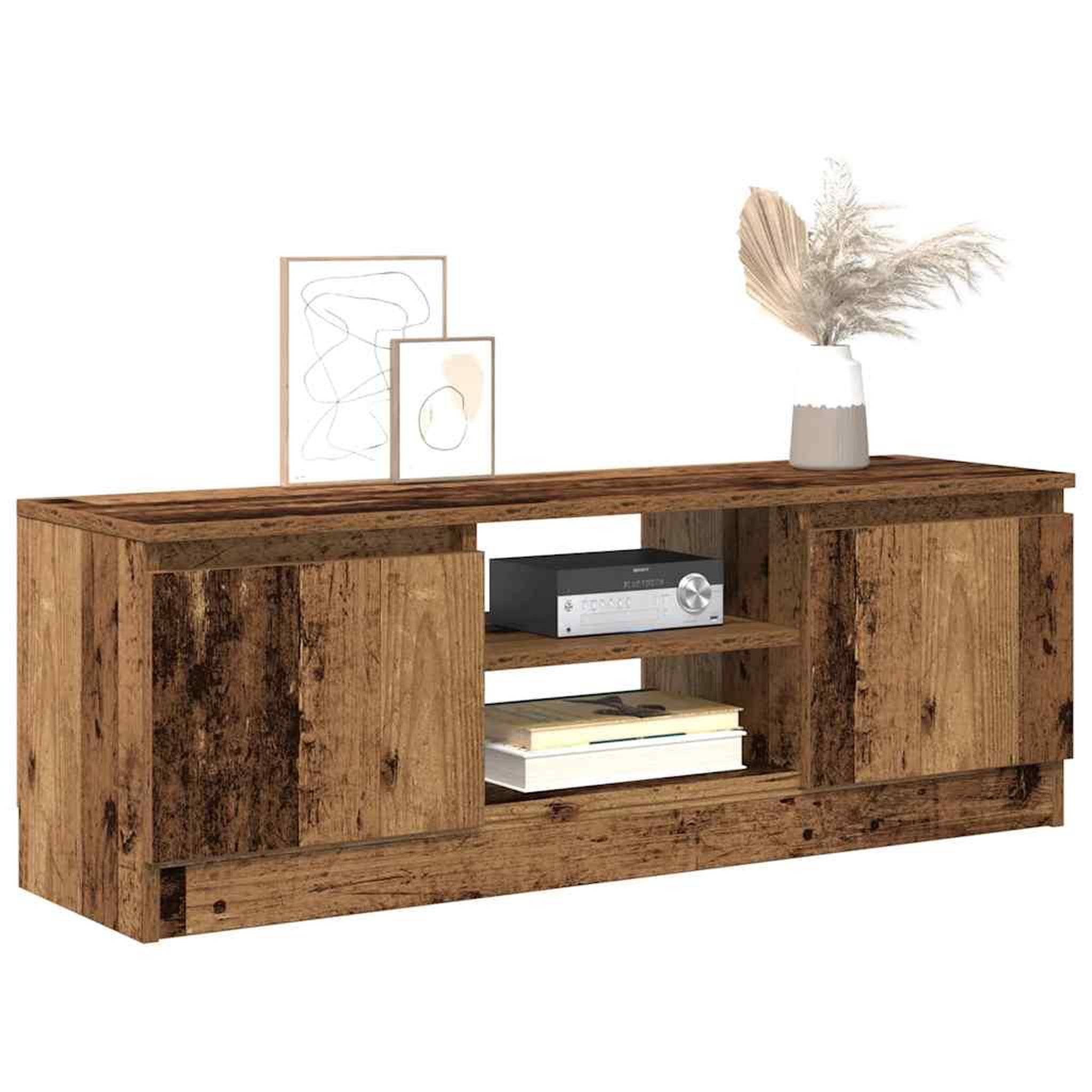 VIDAXL Meuble TV vieux bois 102x30x36 cm bois d'ingenierie