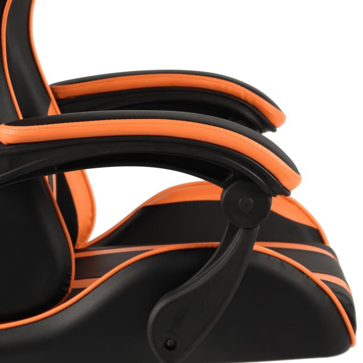 VIDAXL Fauteuil de jeux video Noir et orange Similicuir