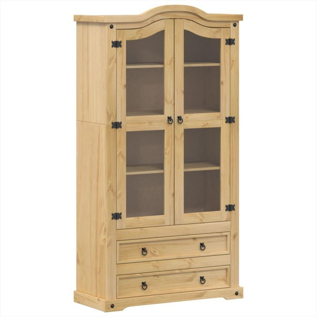 VIDAXL Vitrine en verre  99x43x187 cm bois massif de pin