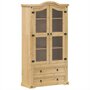 Voir la diapositive 2 : VIDAXL Vitrine en verre  99x43x187 cm bois massif de pin