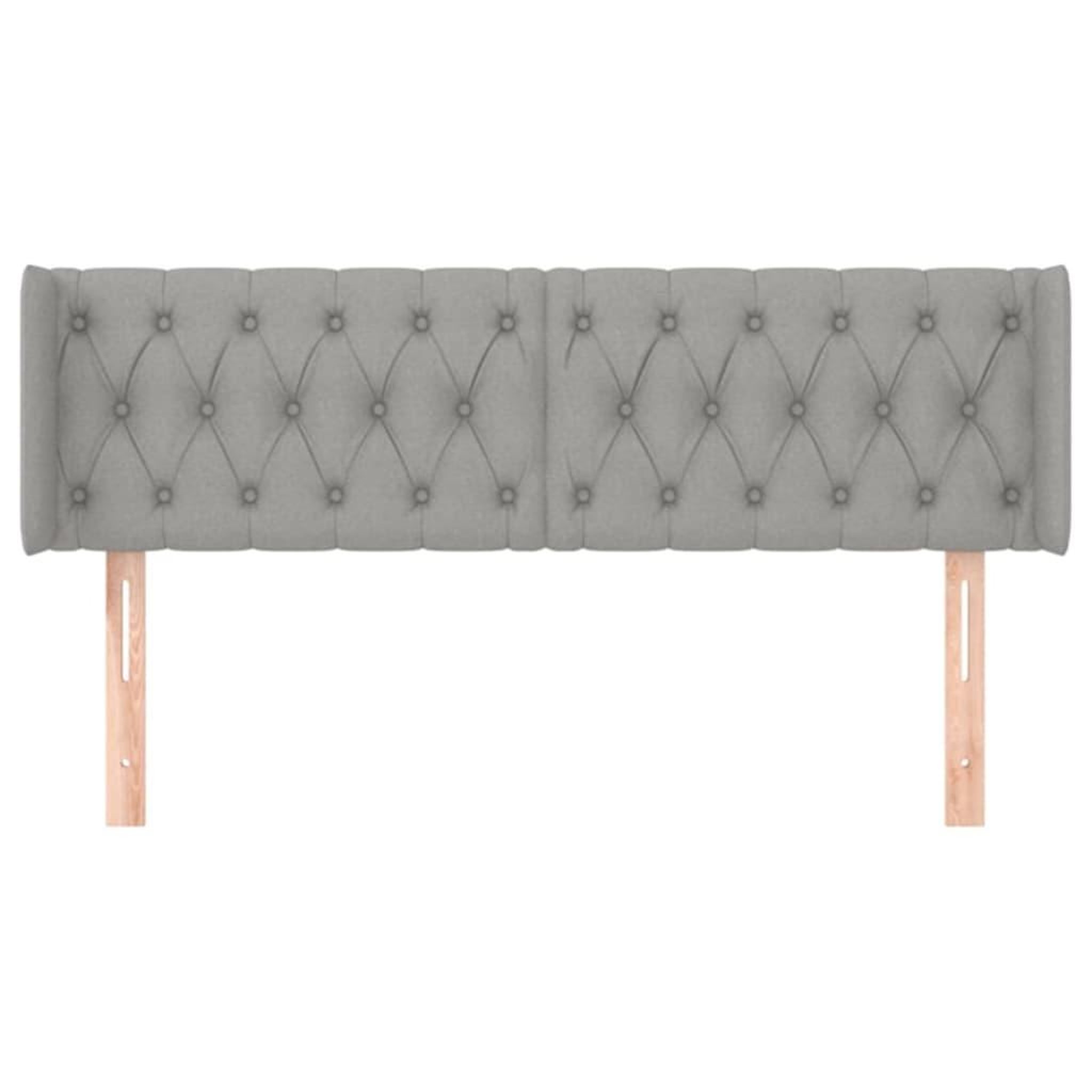 Voir la diapositive 3 : VIDAXL Tete de lit avec oreilles Gris clair 163x16x78/88 cm Tissu