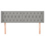 Voir la diapositive 3 : VIDAXL Tete de lit avec oreilles Gris clair 163x16x78/88 cm Tissu