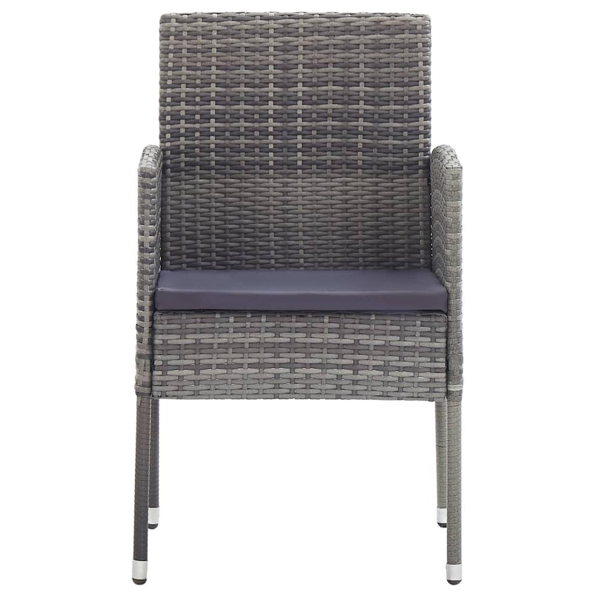 Voir la diapositive 4 : VIDAXL Ensemble a manger de jardin 3 pcs Gris