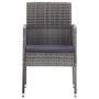 Voir la diapositive 4 : VIDAXL Ensemble a manger de jardin 3 pcs Gris