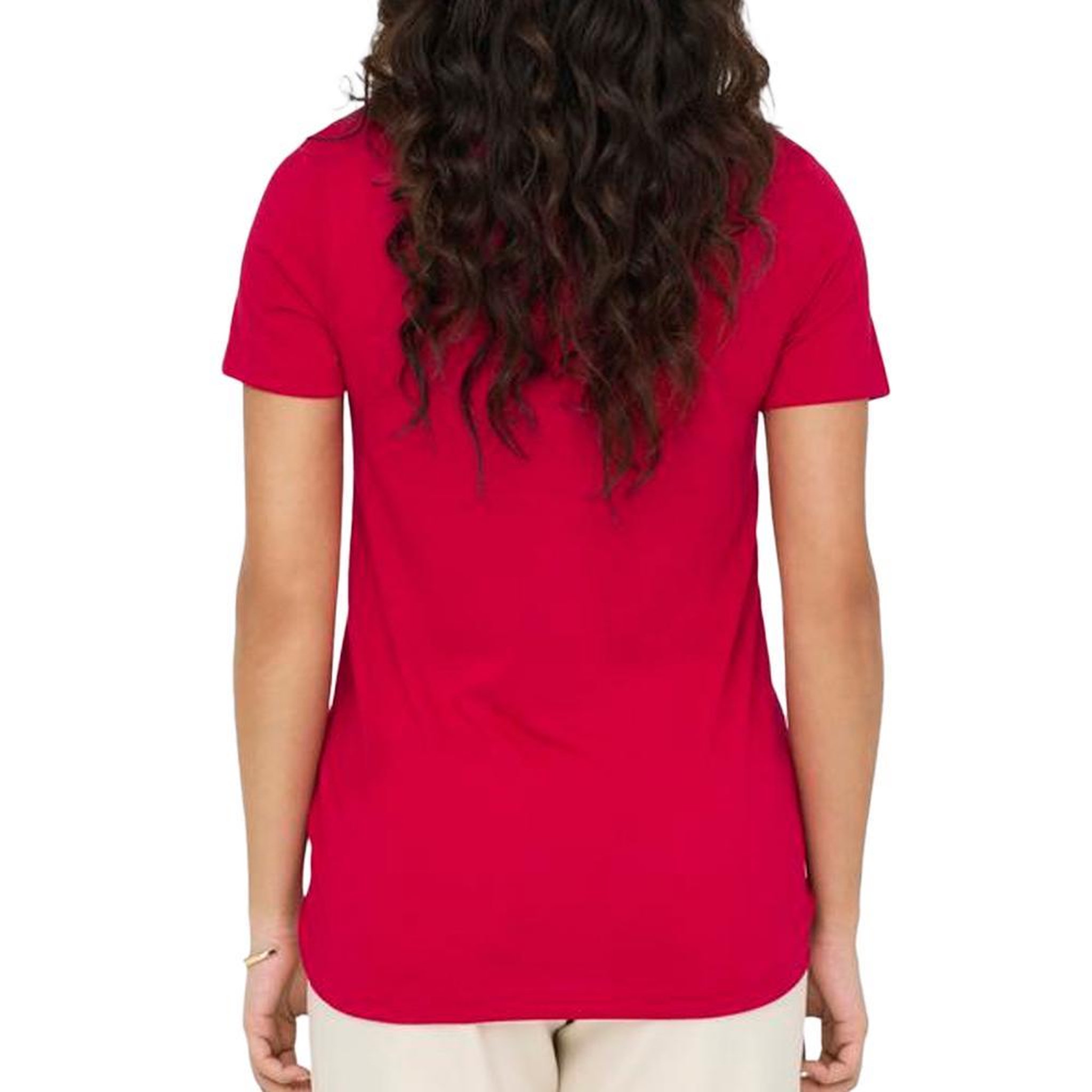 Voir la diapositive 2 : JACQUELINE DE YONG T-Shirt Rouge/Doré Femme JDY Dalila
